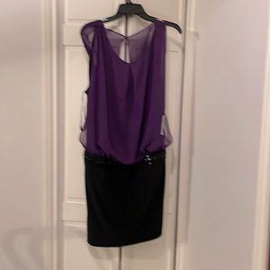 Purple dress , chiffon over top